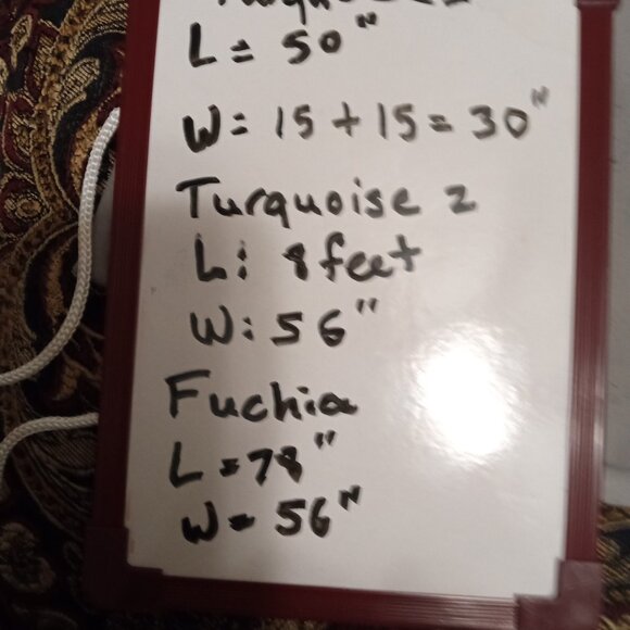 Turquoise and Fuchsia light sheer material - Picture 5 of 5